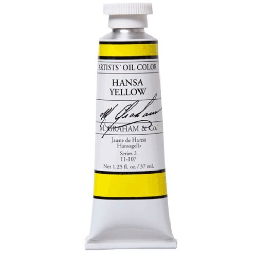 M. Graham & Co., Artists', Oil Paint, 1.25oz, Hansa Yellow